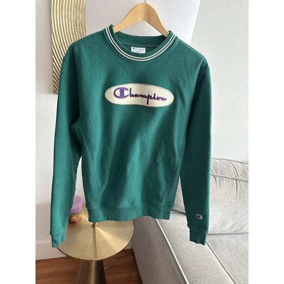 Champion Other - Vintage Champion Reverse Weave Sweatshirt Retro Green Oval Logo S